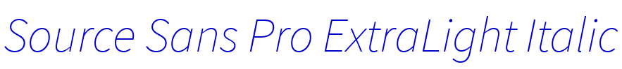 Source Sans Pro ExtraLight Italic fuente